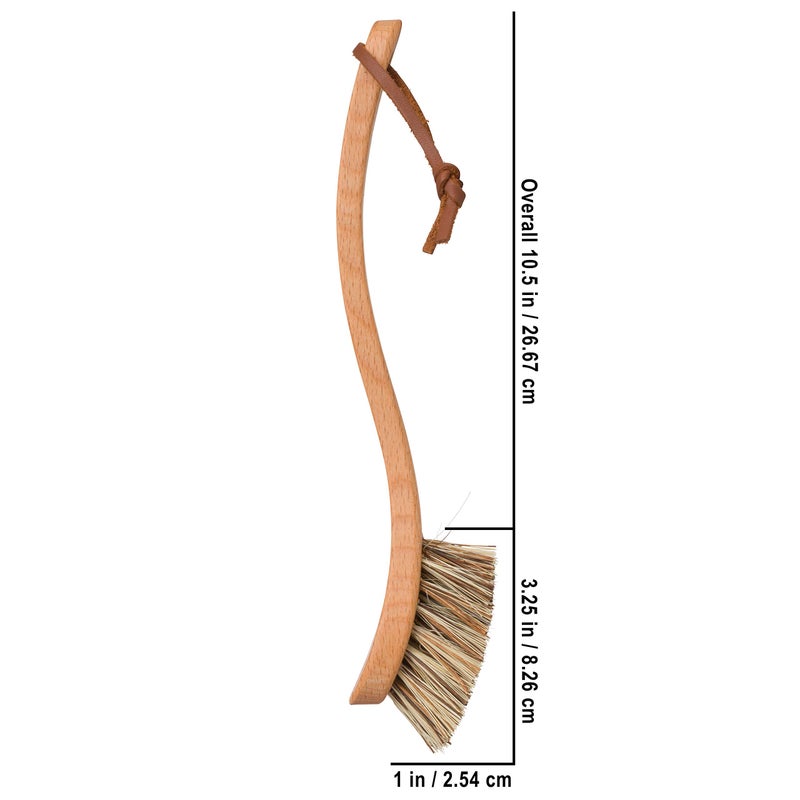 REDECKER Curved Dish Brush, Natural Union Plant Fiber Bristles, Ergonomic Design with Oiled Beechwood Handle, 9-1/4 Inches, Set of 2, Made in Germany - Natural Bristle Dish Brush - Image 3